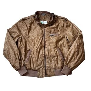 Vintage Members Only Jacket Classic 90s Windbreaker Men’s Size 44 Brown